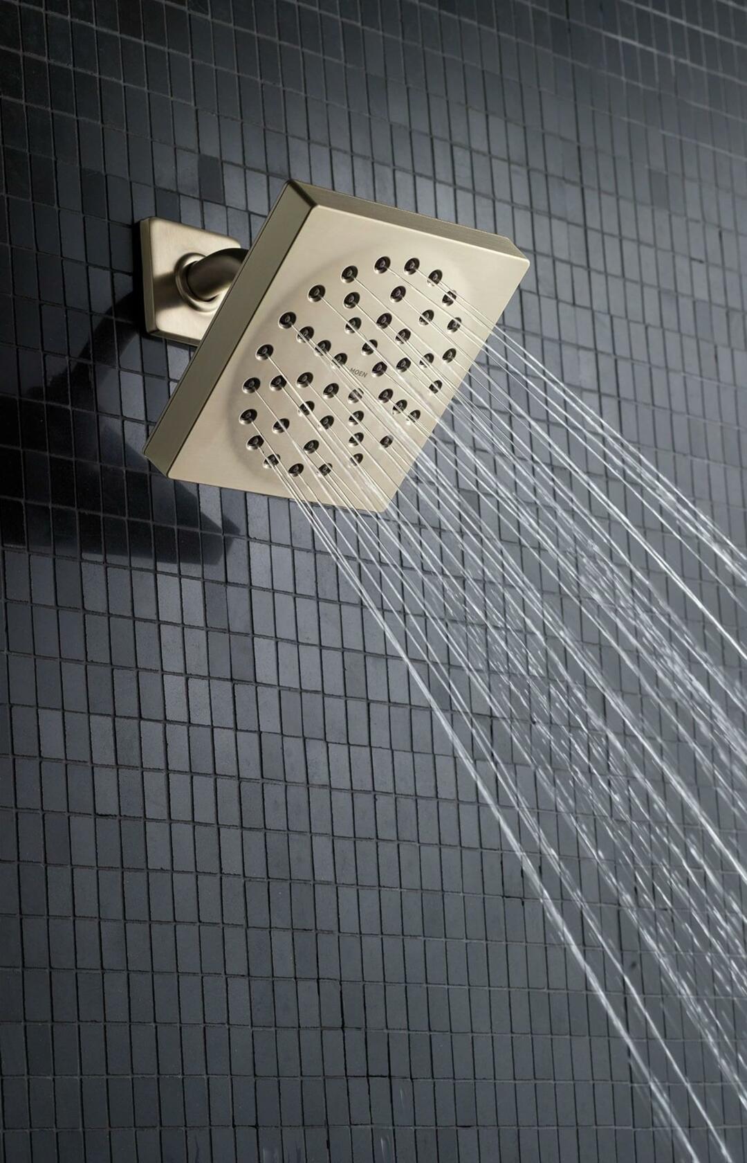 MOEN 90 Degree S6340EPBN 1.75 GPM 6" Single-Function Showerhead in Brushed Nickel