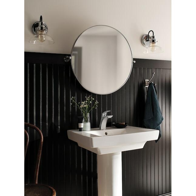 MOEN Zarina WSL84533 One-Handle Bathroom Sink Faucet in Chrome (Drain Included)