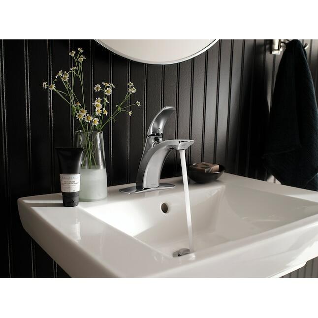 MOEN Zarina WSL84533 One-Handle Bathroom Sink Faucet in Chrome (Drain Included)