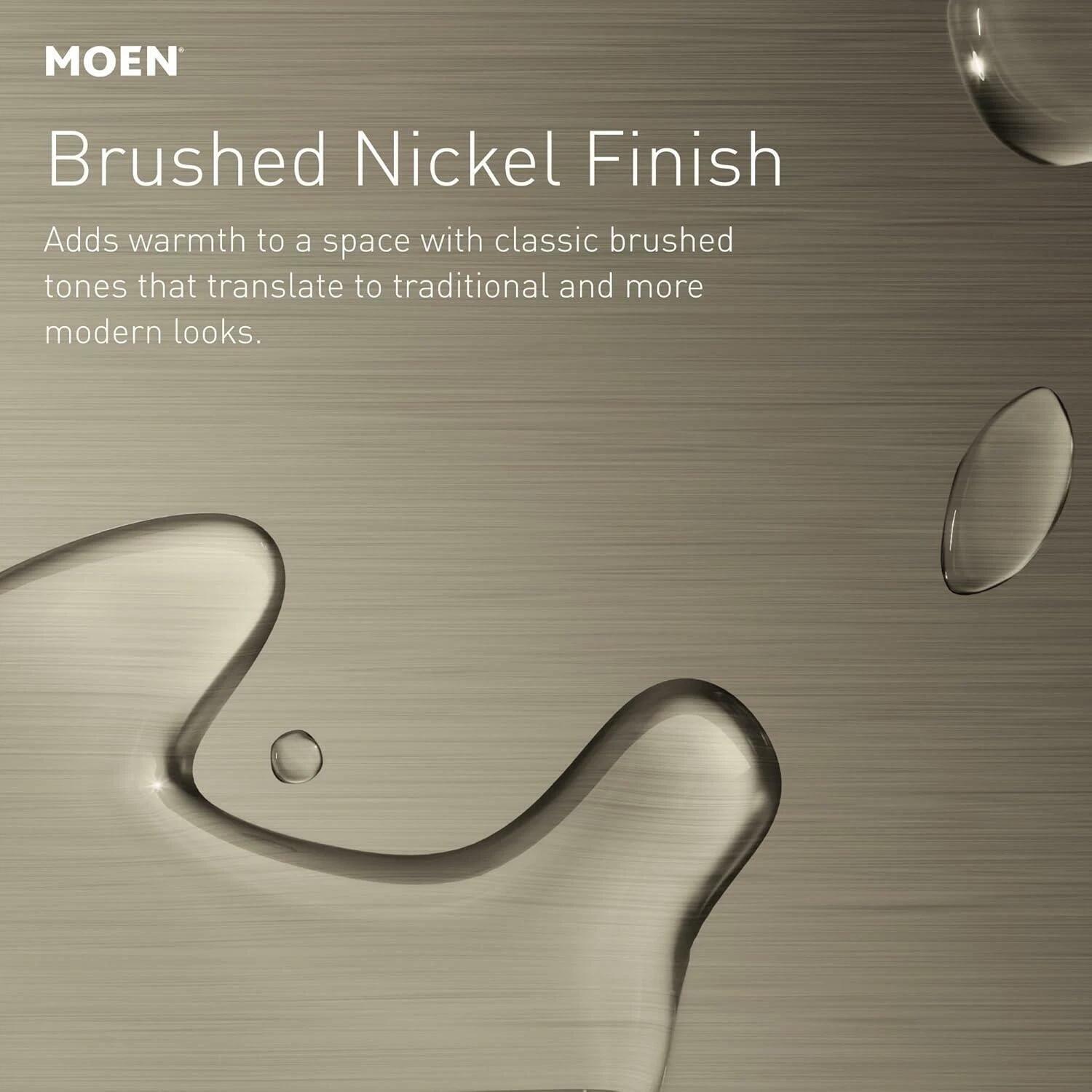 MOEN Idris 84577SRN One-Handle Bathroom Sink Faucet in Spot Resist Brushed Nickel