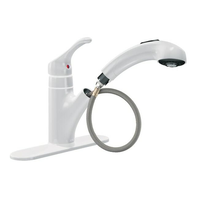 MOEN Renzo CA87316W Single-Handle Pull-Out Sprayer Kitchen Faucet in Glacier - Like New