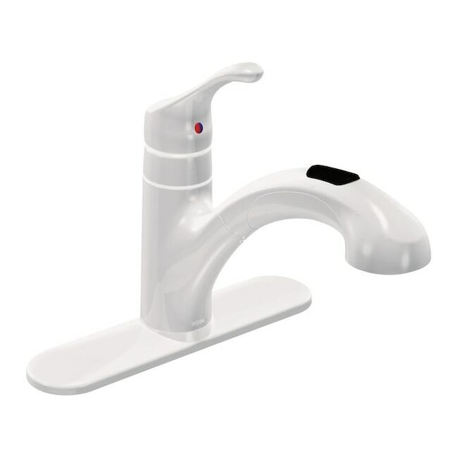 MOEN Renzo CA87316W Single-Handle Pull-Out Sprayer Kitchen Faucet in Glacier - Like New
