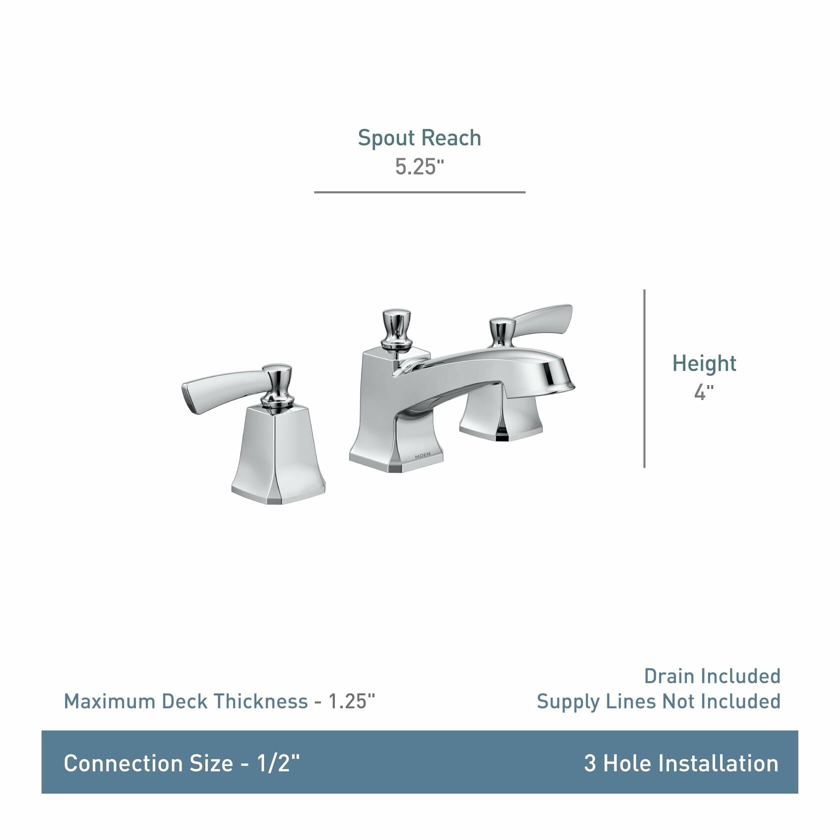MOEN Conway 84926SRN Widespread 2-Handle Bathroom Faucet in Spot Resist Brushed Nickel (Valve Included) - Like New