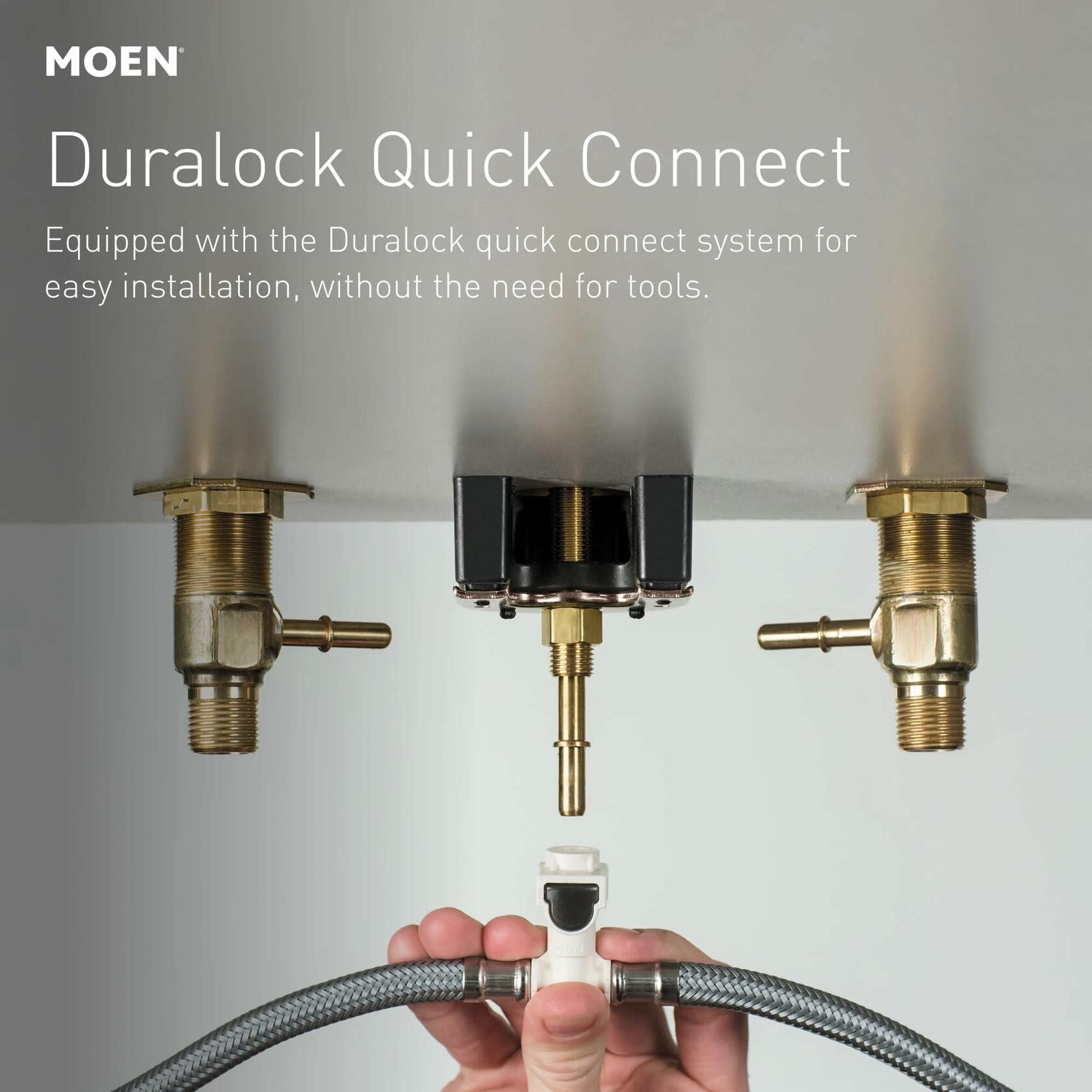 MOEN Ronan 84023SRN Two-Handle Widespread Bathroom Faucet in Spot Resist Brushed Nickel (Valve Included)