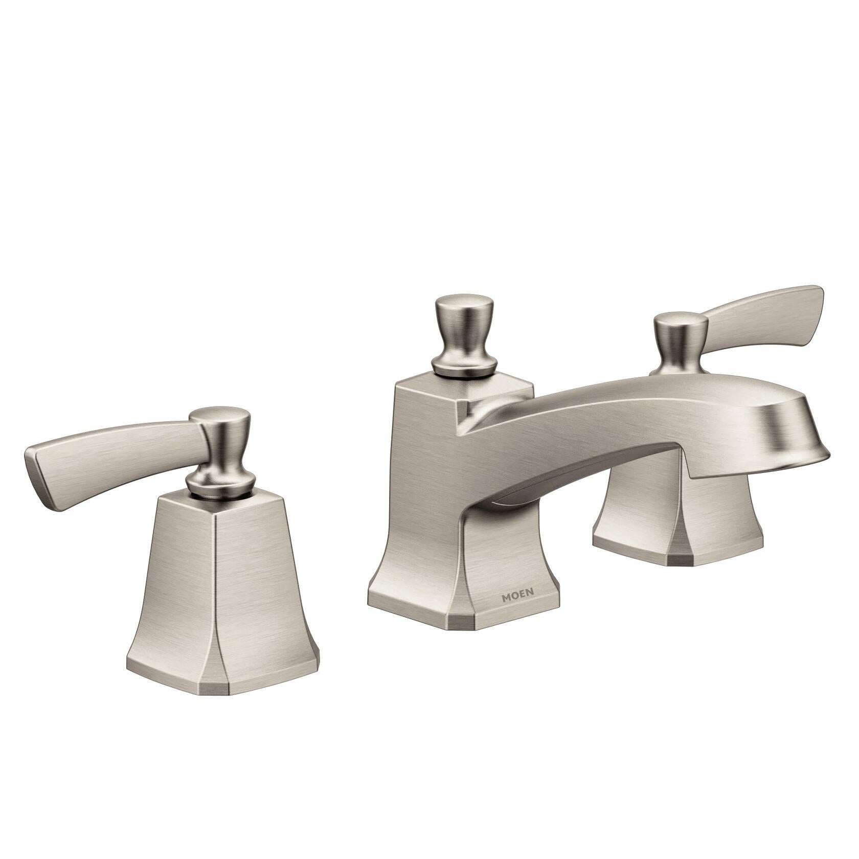 MOEN Conway 84926SRN Widespread 2-Handle Bathroom Faucet in Spot Resist Brushed Nickel (Valve Included)