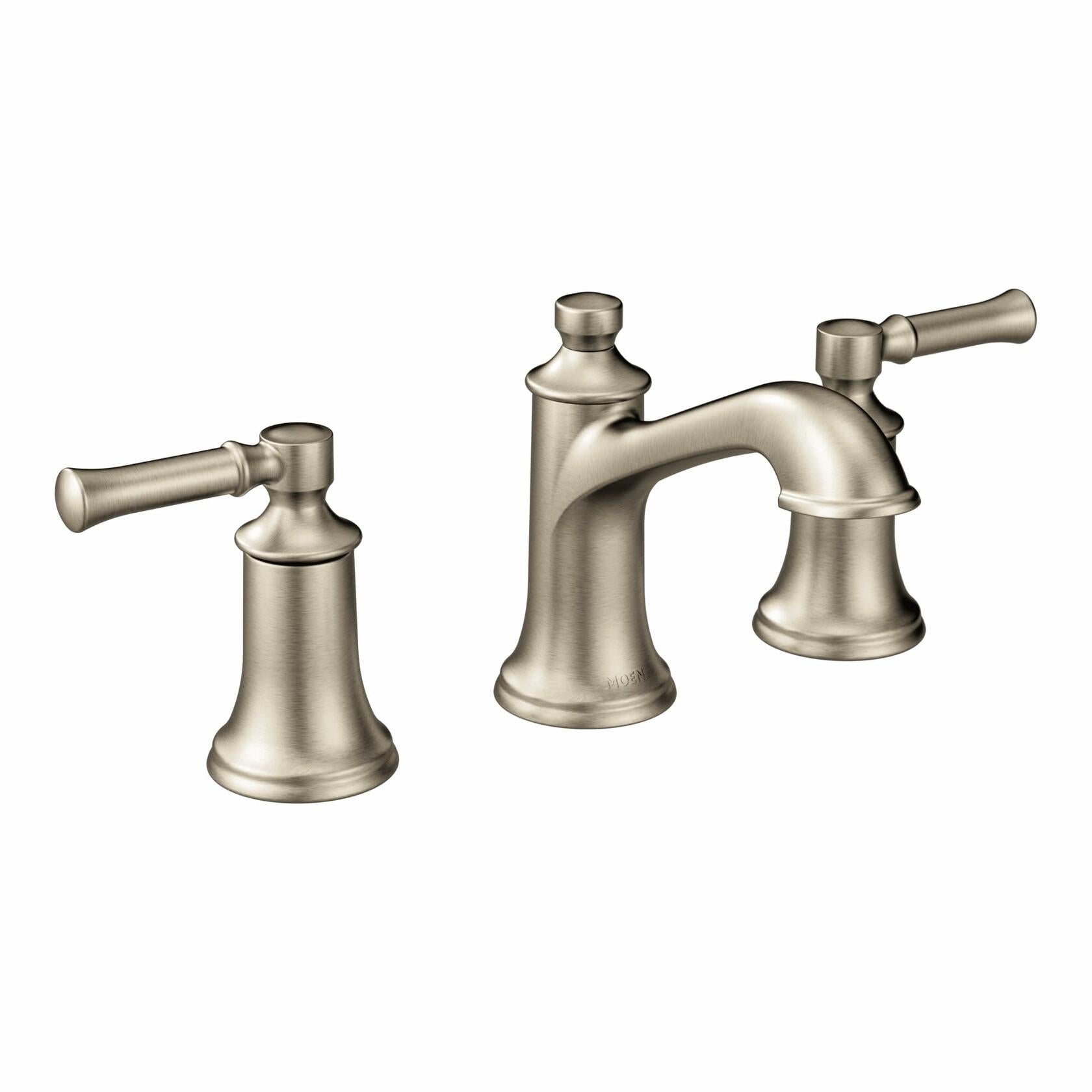 MOEN Dartmoor TV6805BN Two Handle Widespread Bathroom Sink Faucet in Brushed Nickel (Valve Included) - Like New