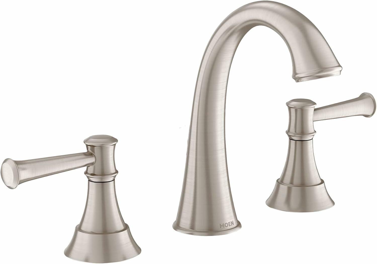 MOEN Gilmour 84756SRN 2-Handle Widespread Bathroom Sink Faucet in Spot Resist Brushed Nickel - Like New