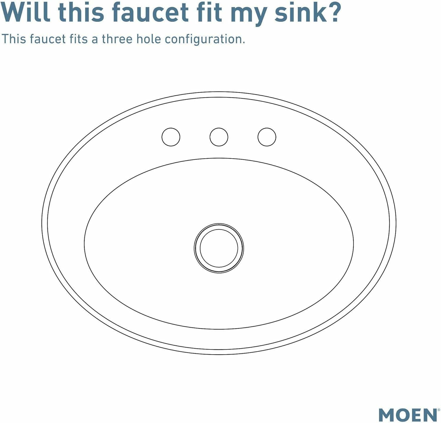 MOEN Gilmour 84756SRN 2-Handle Widespread Bathroom Sink Faucet in Spot Resist Brushed Nickel - Like New