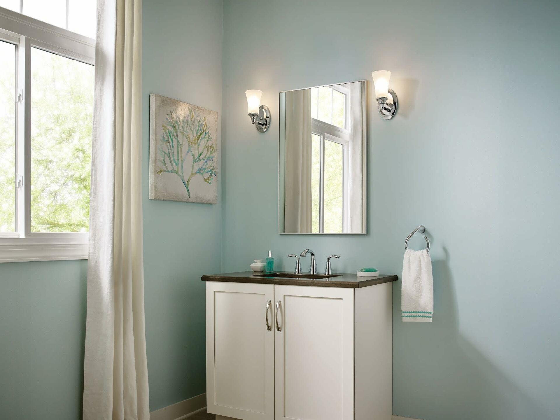 MOEN Glyde T6173BN Two-Handle Widespread High Arc Bathroom Sink Faucet in Brushed Nickel (Valve Required) - Like New