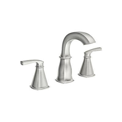 MOEN Finney 84722SRN Two-Handle 8-in Widspread Bathroom Faucet in Brushed Nickel