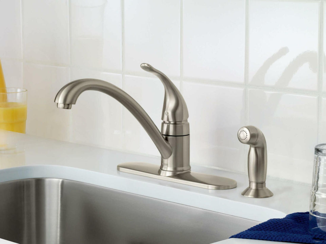 Moen, Spot Resist Stainless CA87480SRS Kitchen Faucet with Side Spray from the Torrance Collection, 375