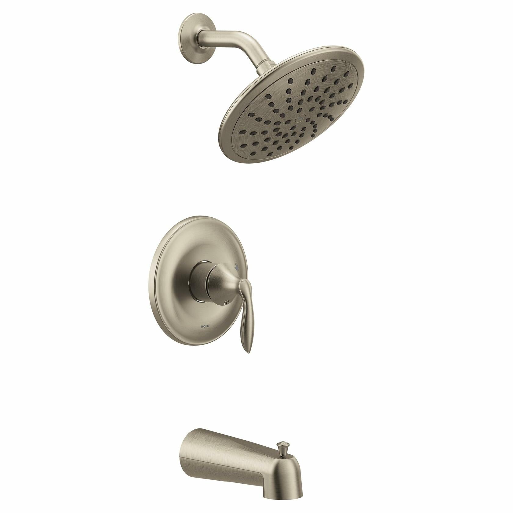 Moen UT2233EPBN Eva Collection M-CORE 2-Series 1-Handle Tub and Shower Trim Kit, Valve Required, Brushed Nickel