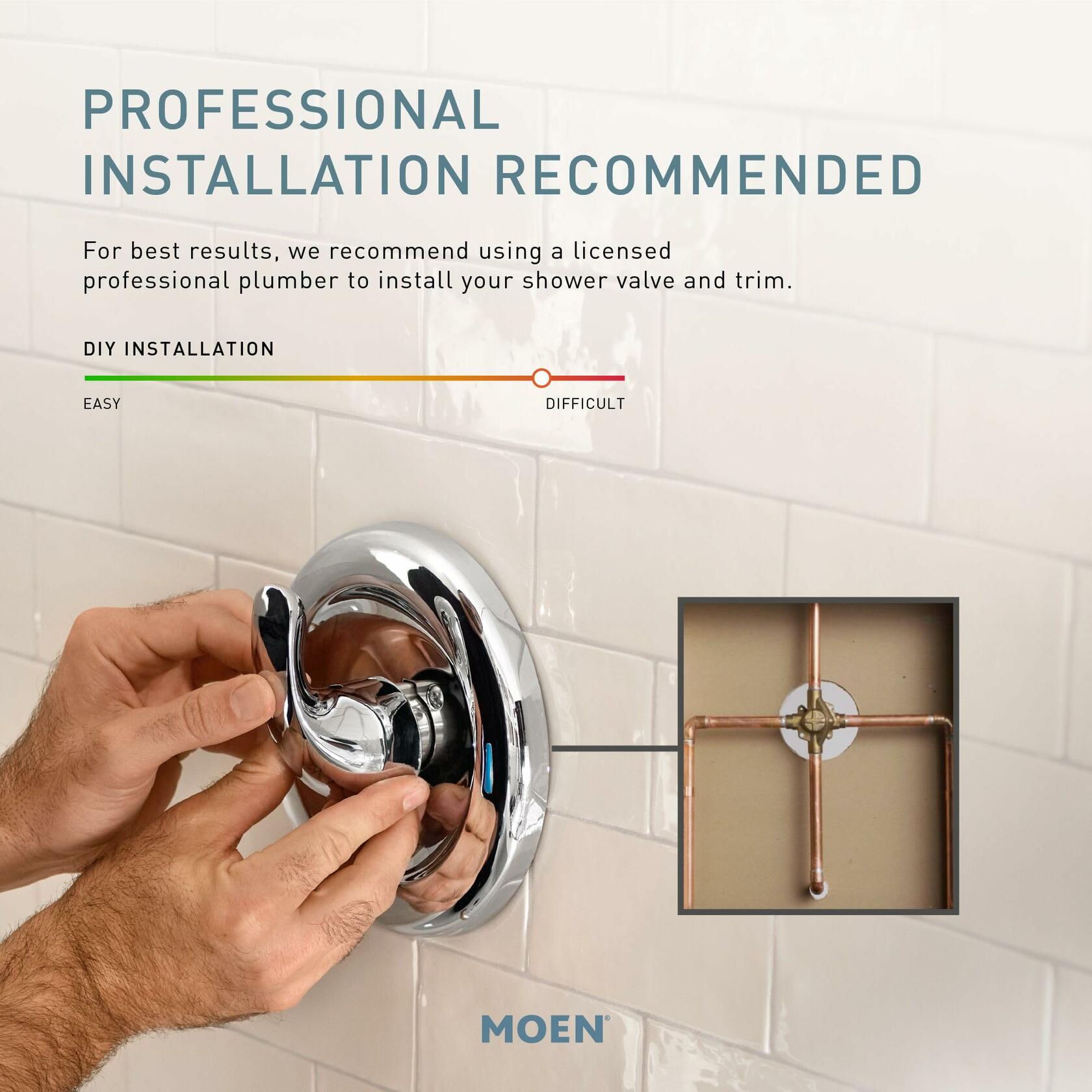 Moen Ronan Spot Resist Brushed Nickel Single-Handle Modern Tub and Shower Faucet with Round Handheld Rain Shower Spray Head Featuring Magnetix, Valve Included, 82021SRN
