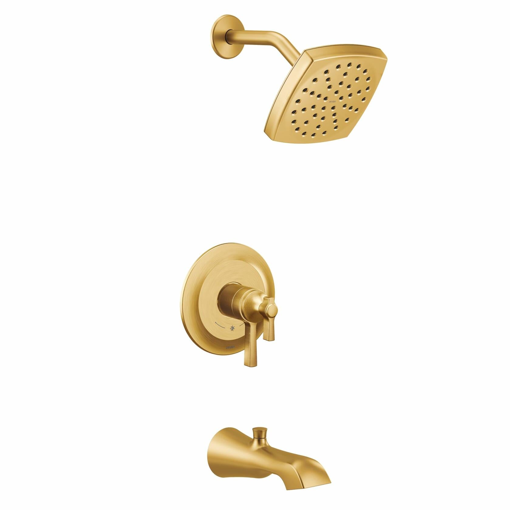 Moen Flara Brushed Gold M-CORE 4-Series Thermostatic Tub and Shower Trim, Valve Required, UTS4912EPBG