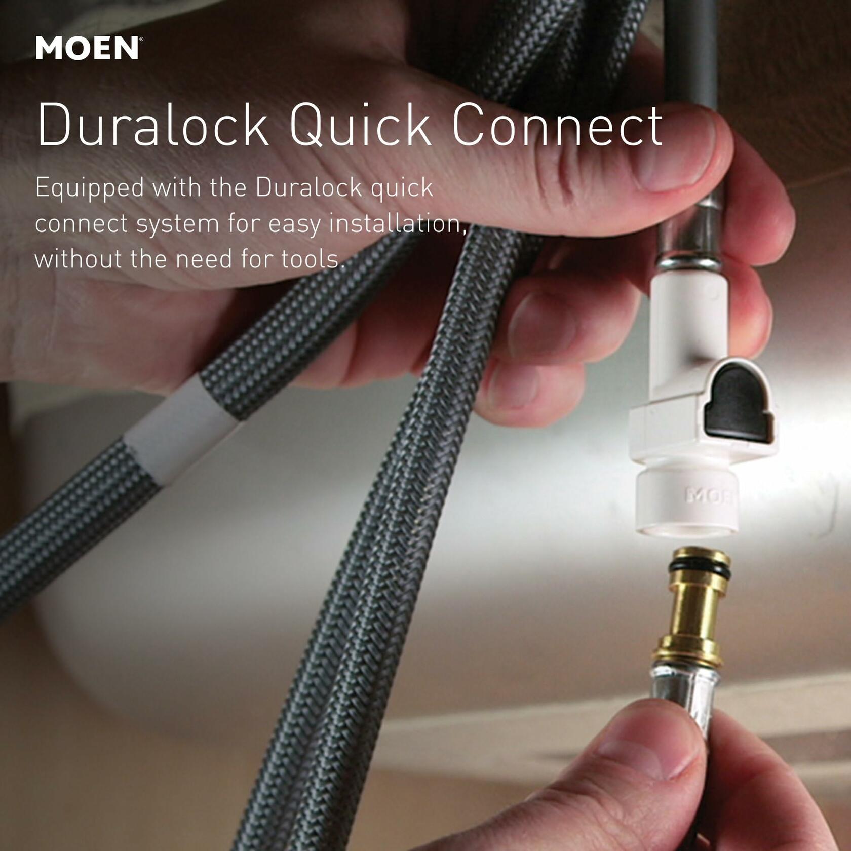 Moen Sleek Matte Black Motionsense Wave Sensor Touchless One-Handle High Arc Pulldown Modern Kitchen Faucet Featuring Power Clean, 7864EWBL