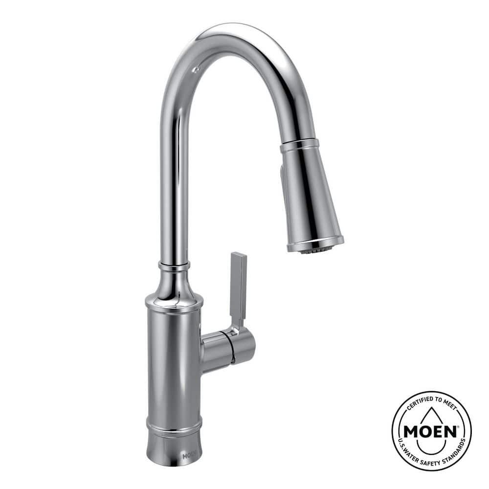 Gilden Single Handle Pull-Down Sprayer Kitchen Faucet with Reflex and Power Boost in Chrome