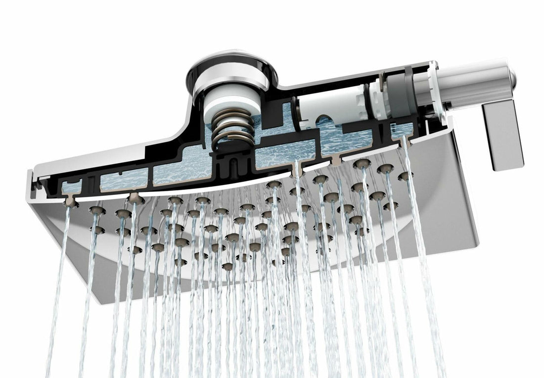 Moen Velocity Chrome Two-Function 8.5-Inch Diameter Spray Rainshower Showerhead, S6345