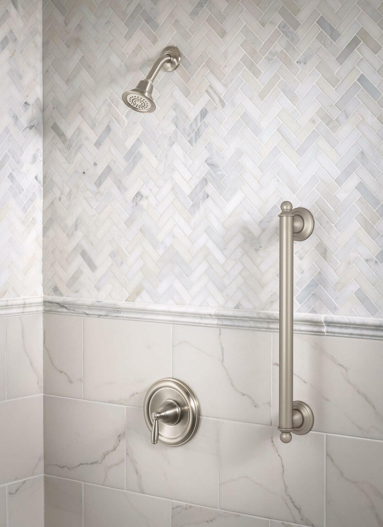 Moen Brantford Brushed Nickel Posi-Temp Pressure Balancing Eco-Performance Shower Valve Trim Kit Valve Required, T2152EPBN