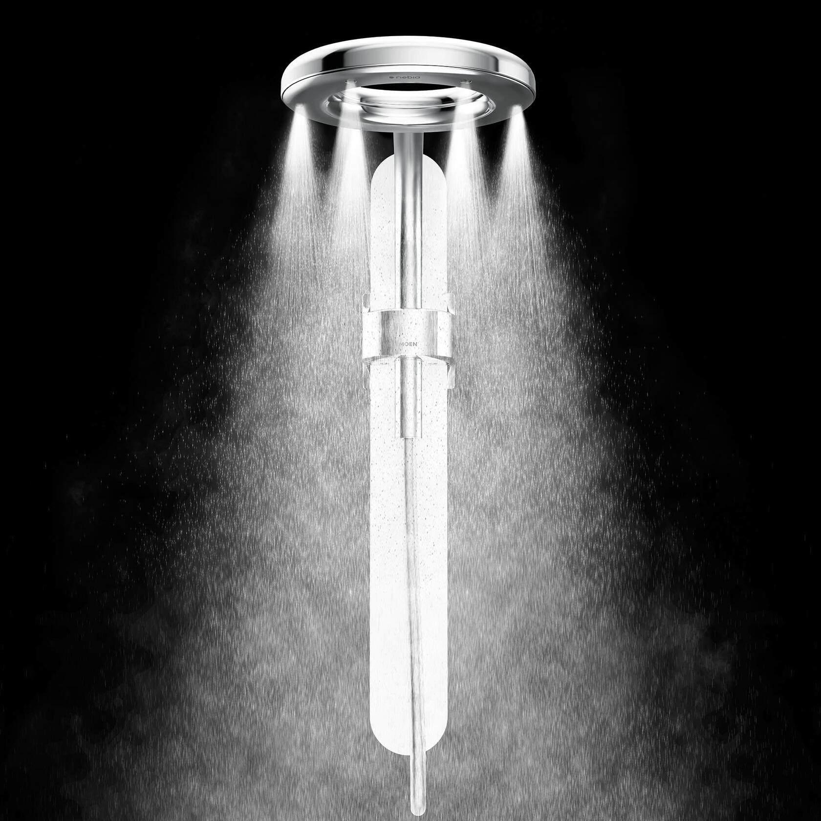 MOEN Spa N207R0CH One-Function 7.9 in. Rainshower Spray Head in Chrome/White