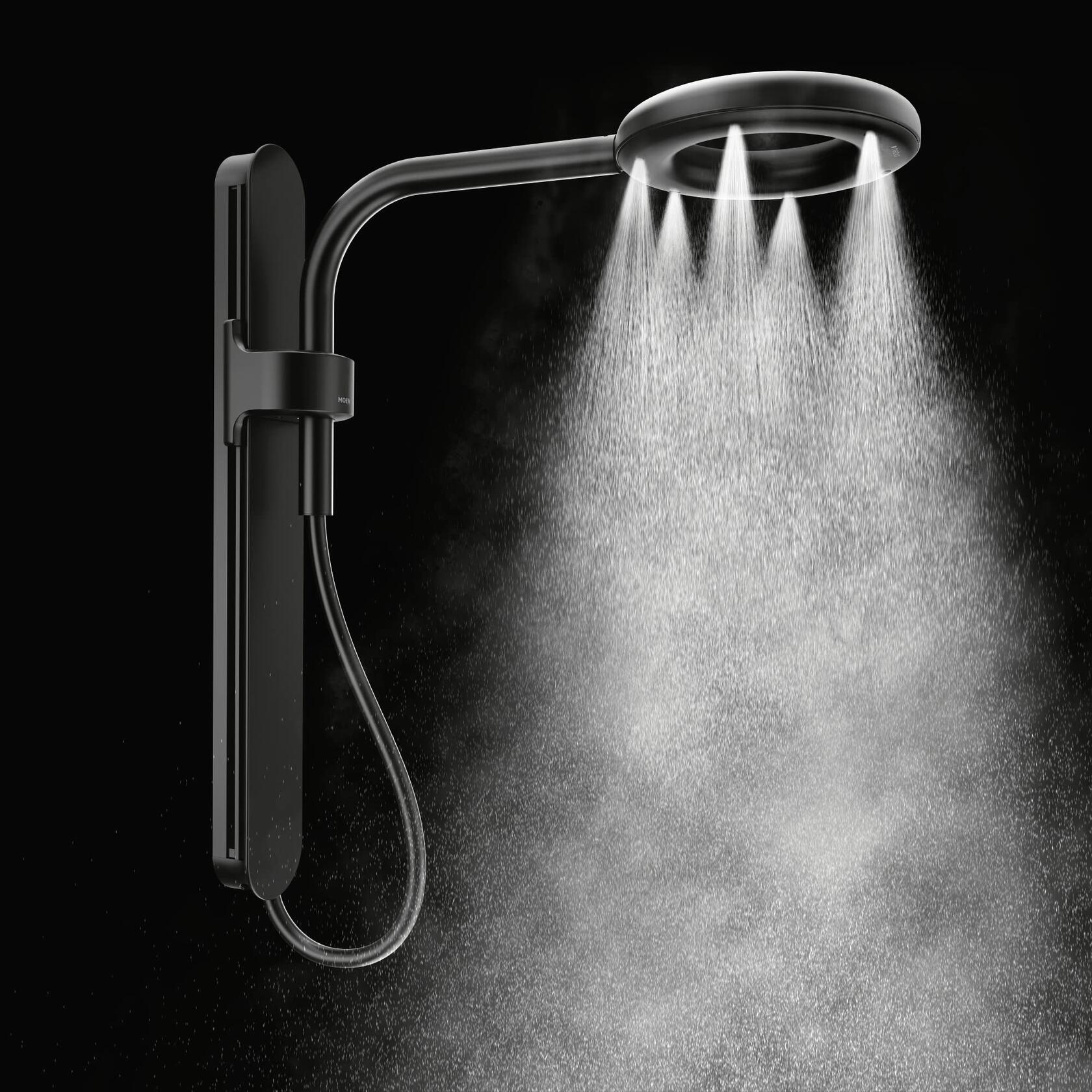 MOEN Spa N207R0CH One-Function 7.9 in. Rainshower Spray Head in Chrome/White