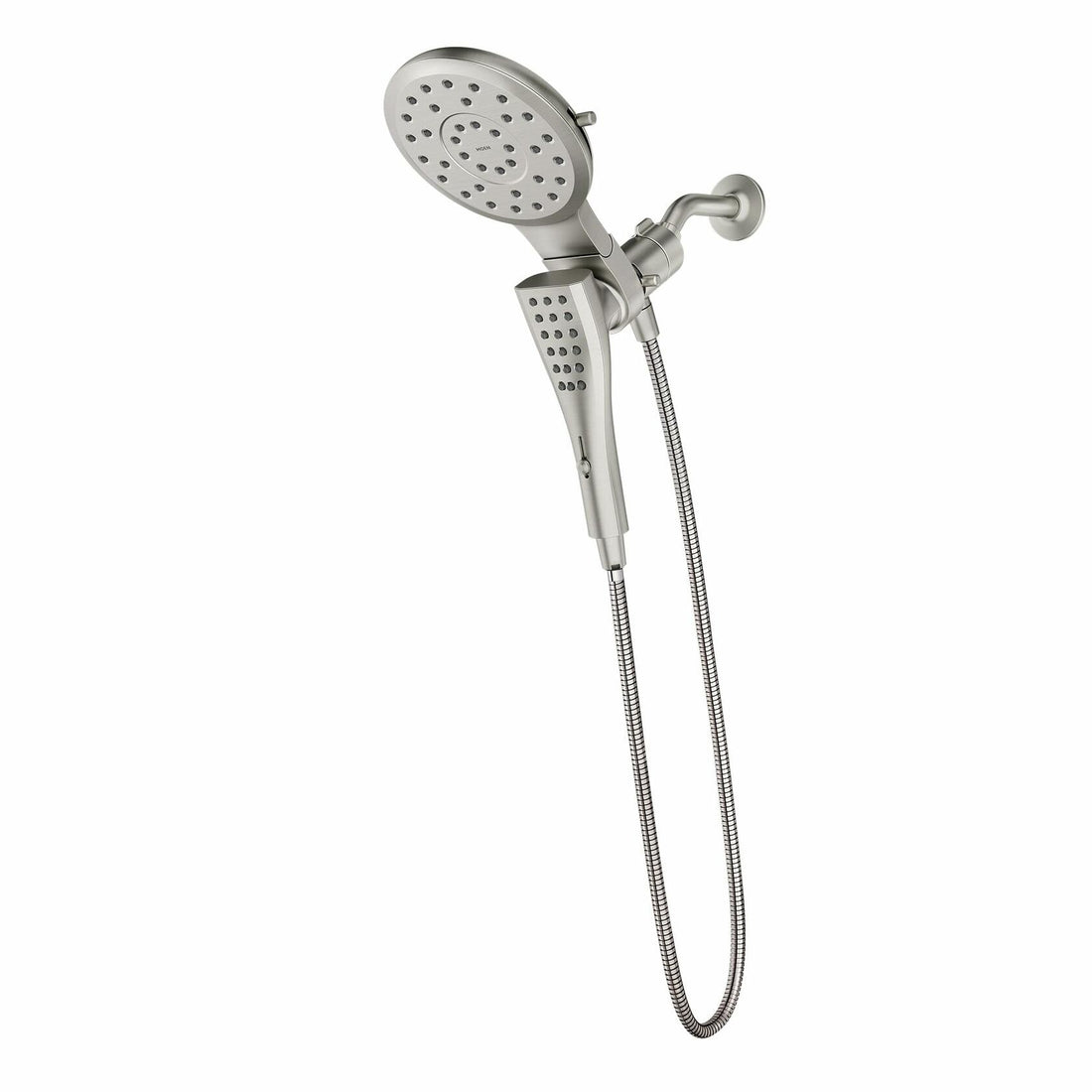 Moen 220C3EPBN Verso Eco-Performance Eight-Function 7-Inch Round Shower Spray Head with Handshower, 72-Inch Hose, Brushed Nickel