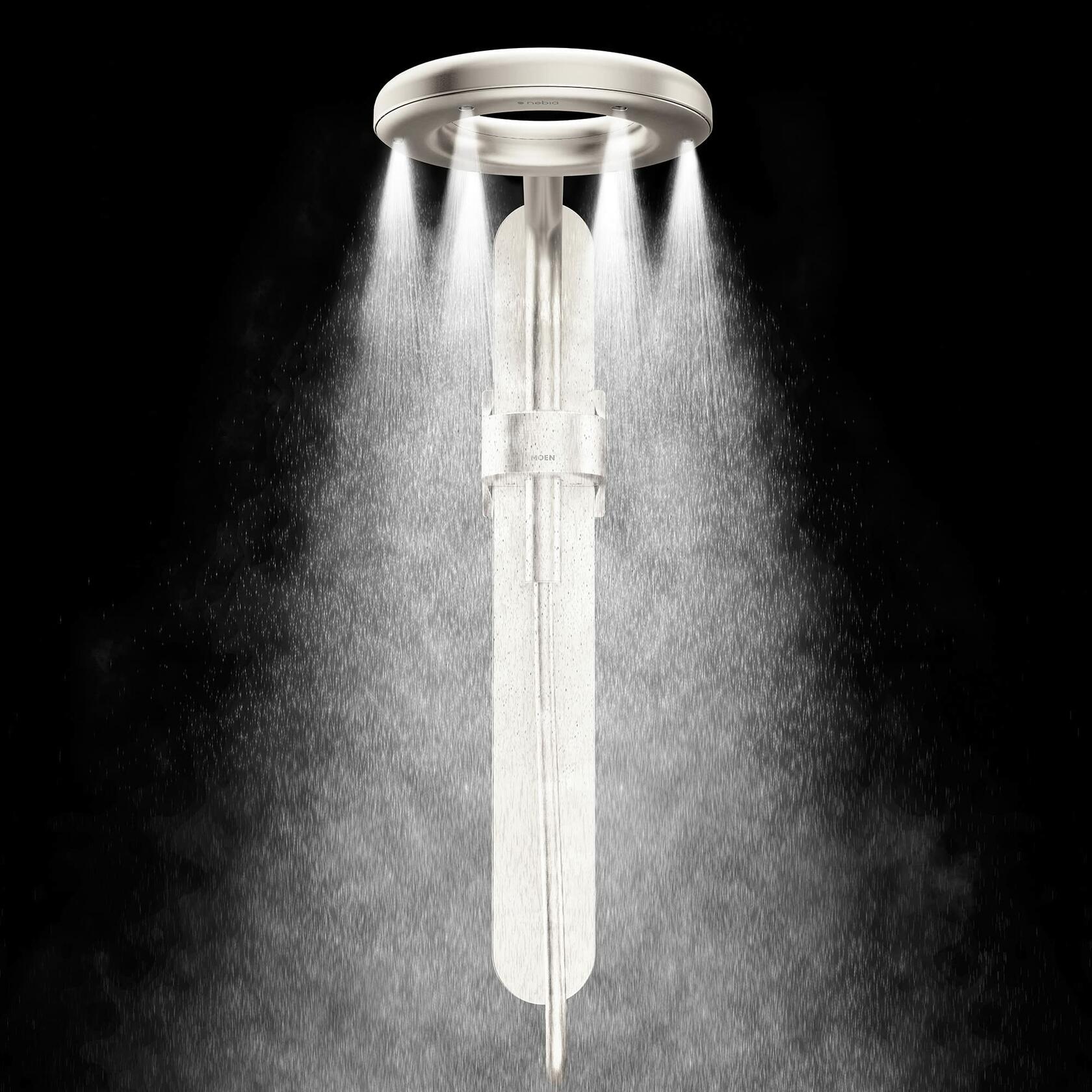 MOEN Spa N207R0CH One-Function 7.9 in. Rainshower Spray Head in Chrome/White