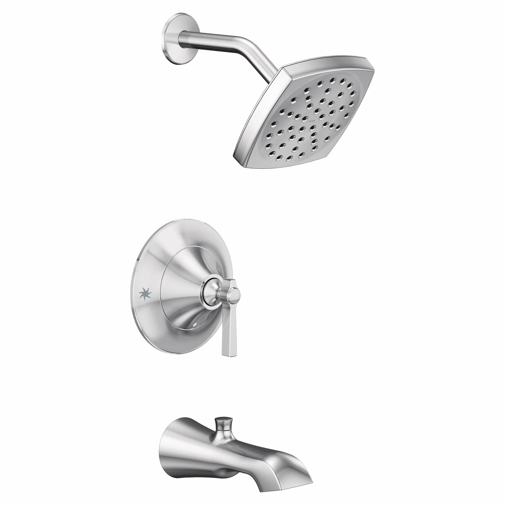 Moen TS2913 Flara Posi-Temp Pressure Balancing Tub and Shower Trim Kit, Valve Required, Chrome