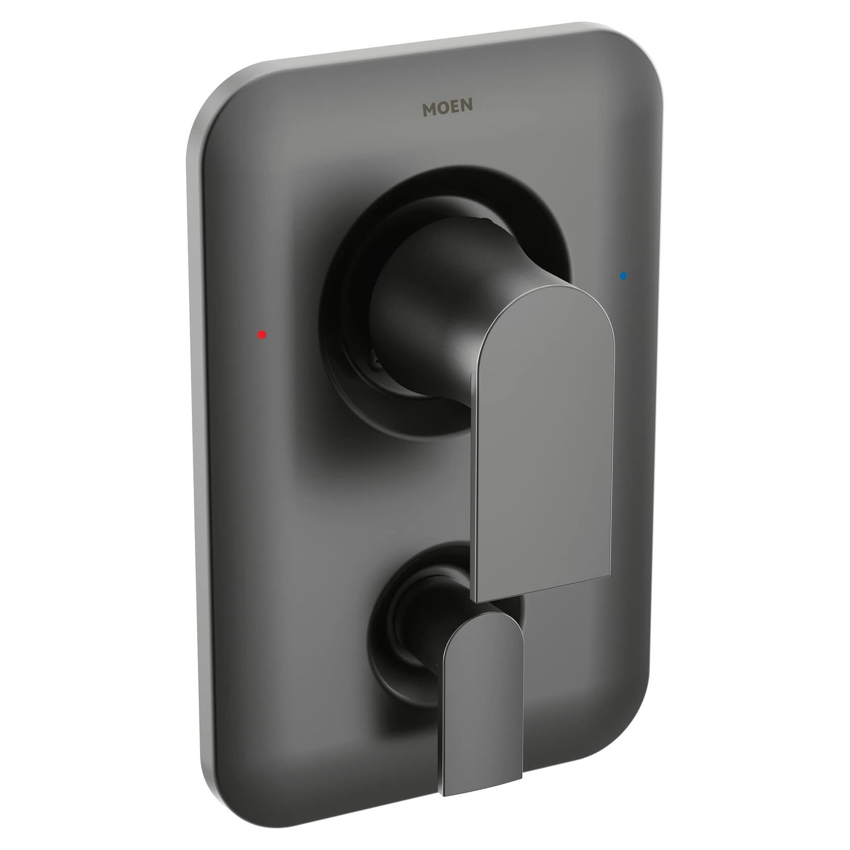 Moen T2470BL Genta LX PosiTemp 3-Function Transfer Valve Shower Trim Kit, Valve Required, Matte Black