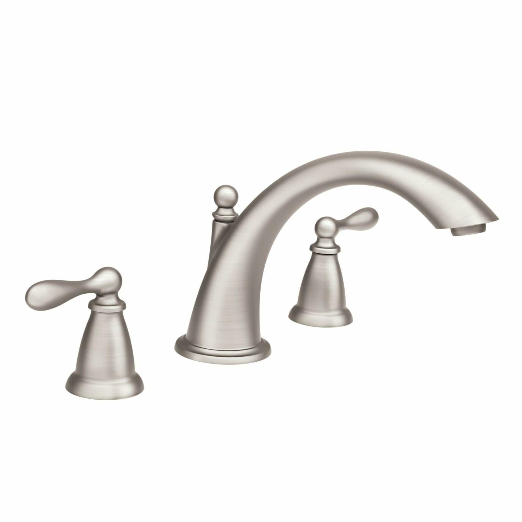 Moen 86440SRN Deck Mounted Roman Tub Faucet Trim from The Caldwell Collection, Spot Resist Brushed Nickel
