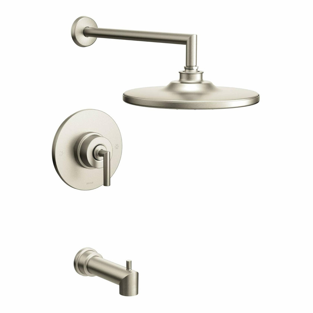 MOEN Arris TS22003EPBN Posi-Temp Pressure Balancing Modern Tub and Shower Trim Kit in Brushed Nickel (Valve Required)