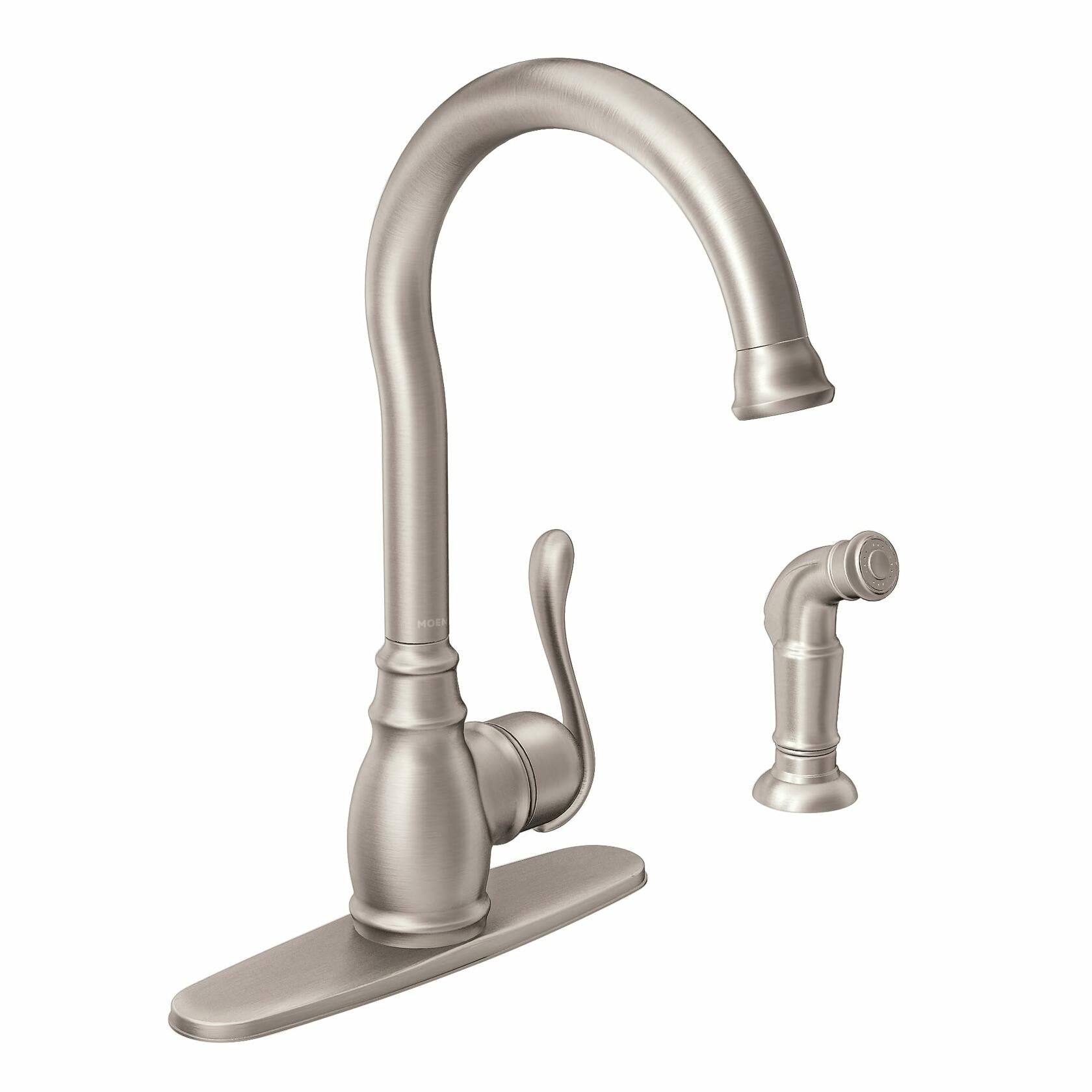 MOEN Anabelle 87650SRS Kitchen Faucet with Side Spray in Spot Resist Stainless