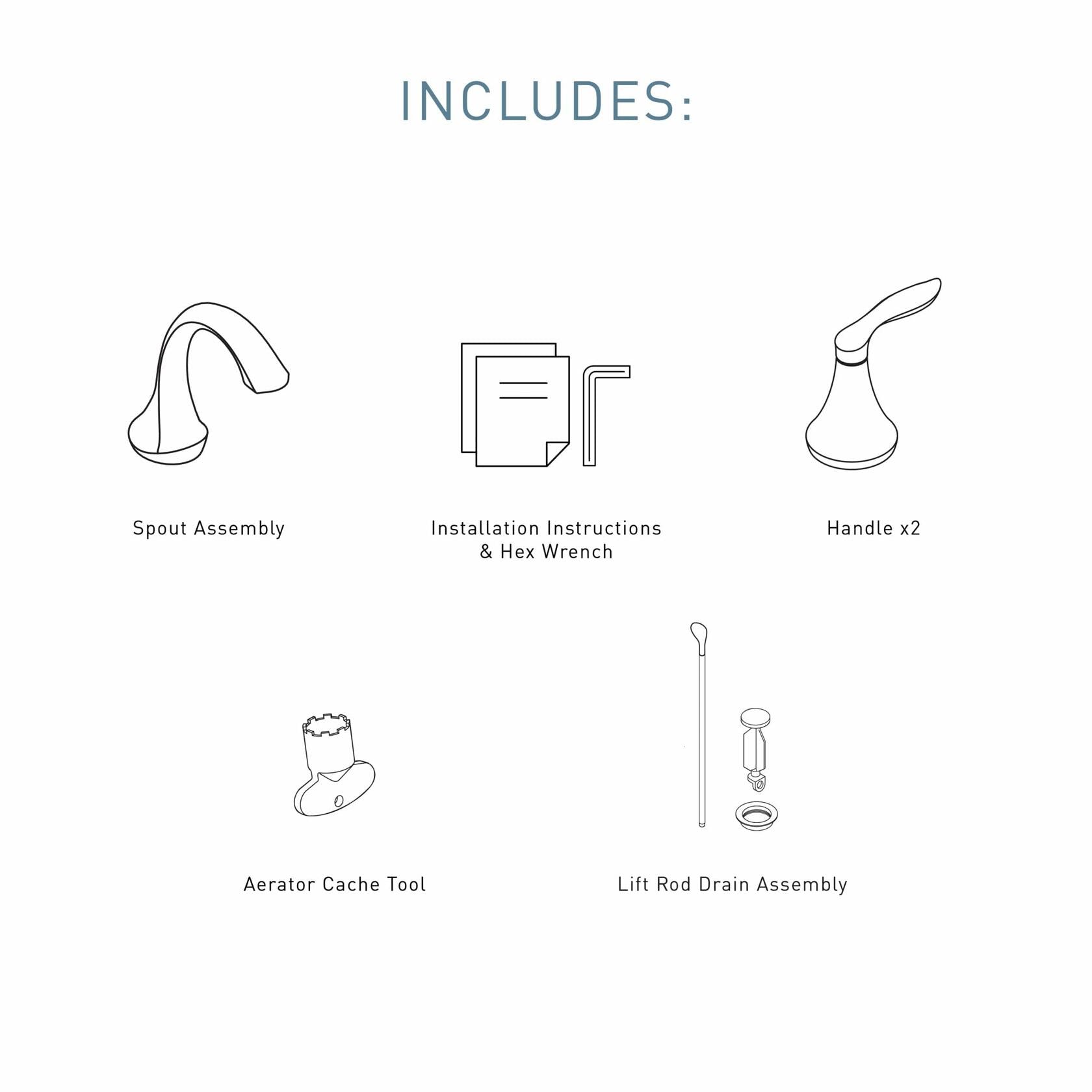 MOEN Eva T6420BN Widespread 2-Handle High-Arc Bathroom Faucet in Brushed Nickel (Valve Not Included)
