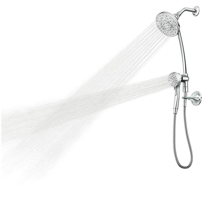 MOEN Engage 28501 6-Setting Handheld and Rain Showerhead with Slide Bar in Chrome