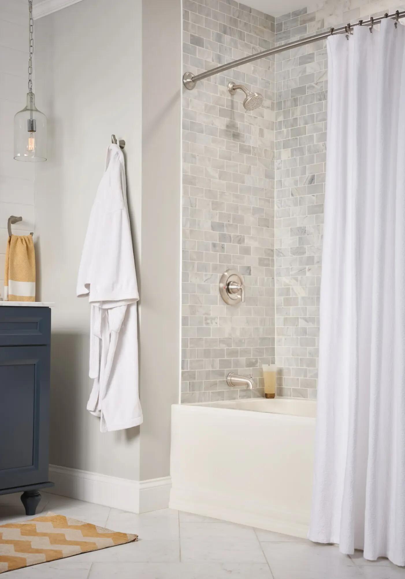 MOEN Hilliard 82537SRN One-Handle Tub and Shower Faucet in Chrome (Valve Required)