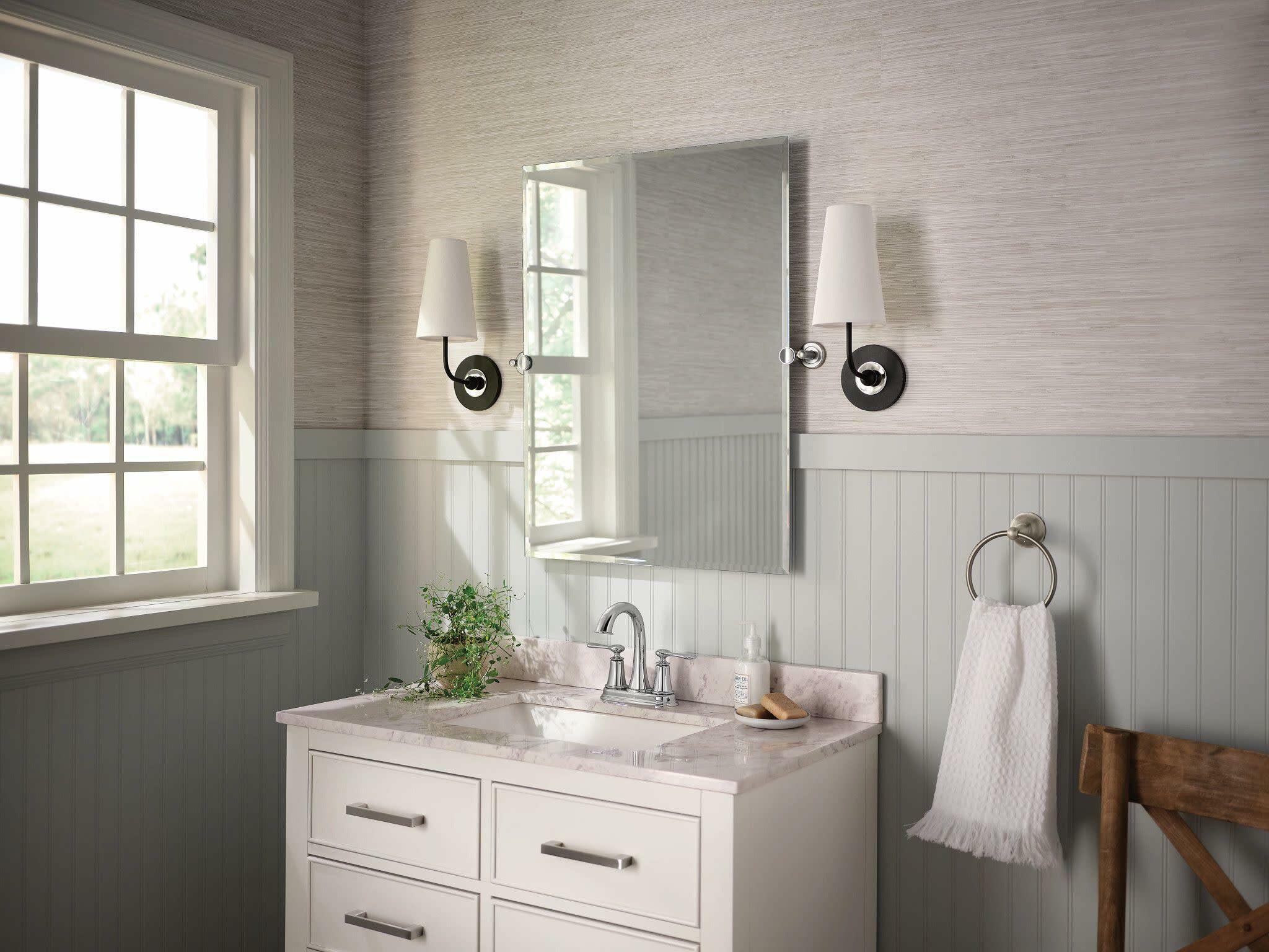 MOEN Ellicott 84092 Two-Handle Centerset Bathroom Faucet in Chrome (Drain Included)