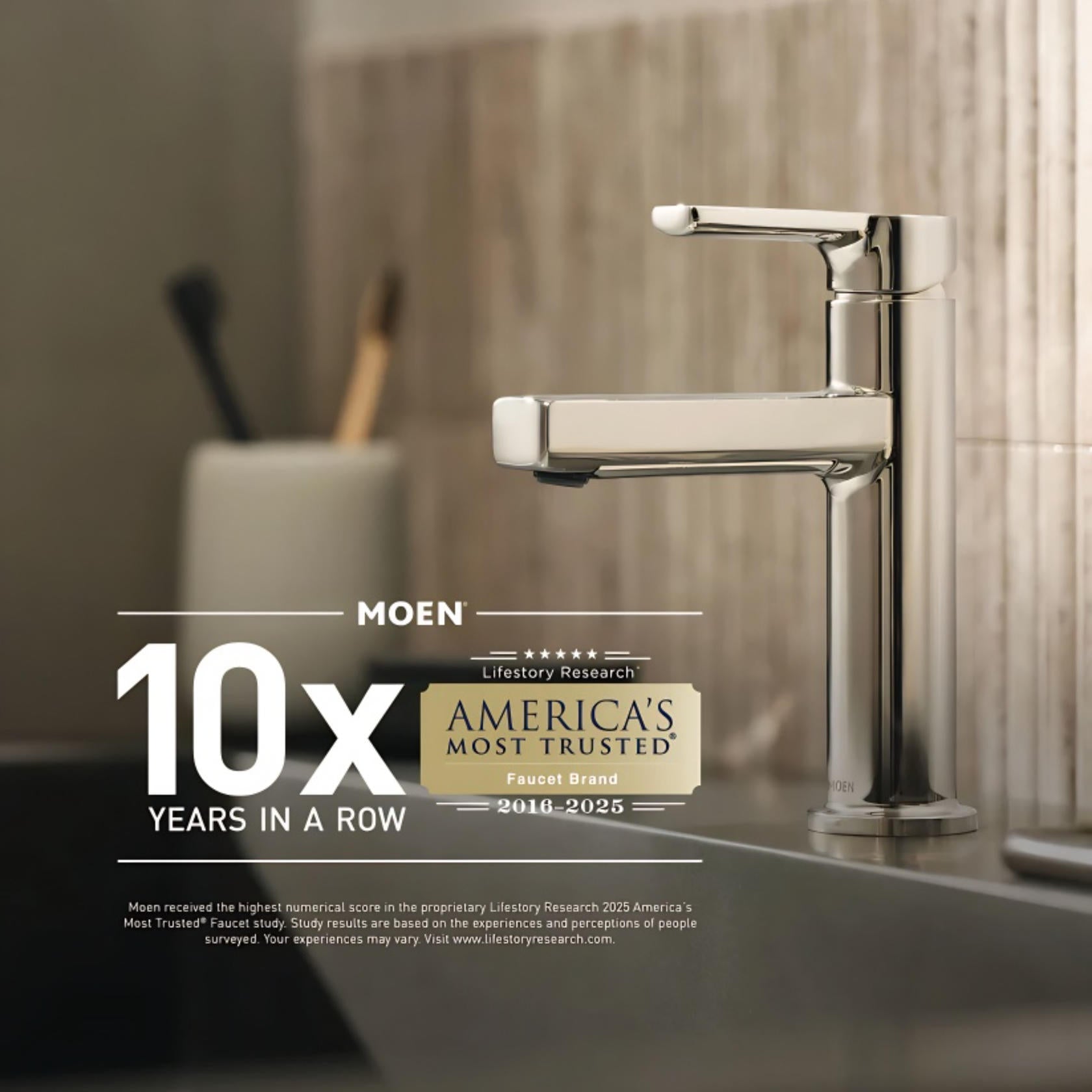 MOEN Align T393BG Two Handle Deck Mount Roman Tub Faucet Trim Kit in Brushed Gold (Valve Not Included)