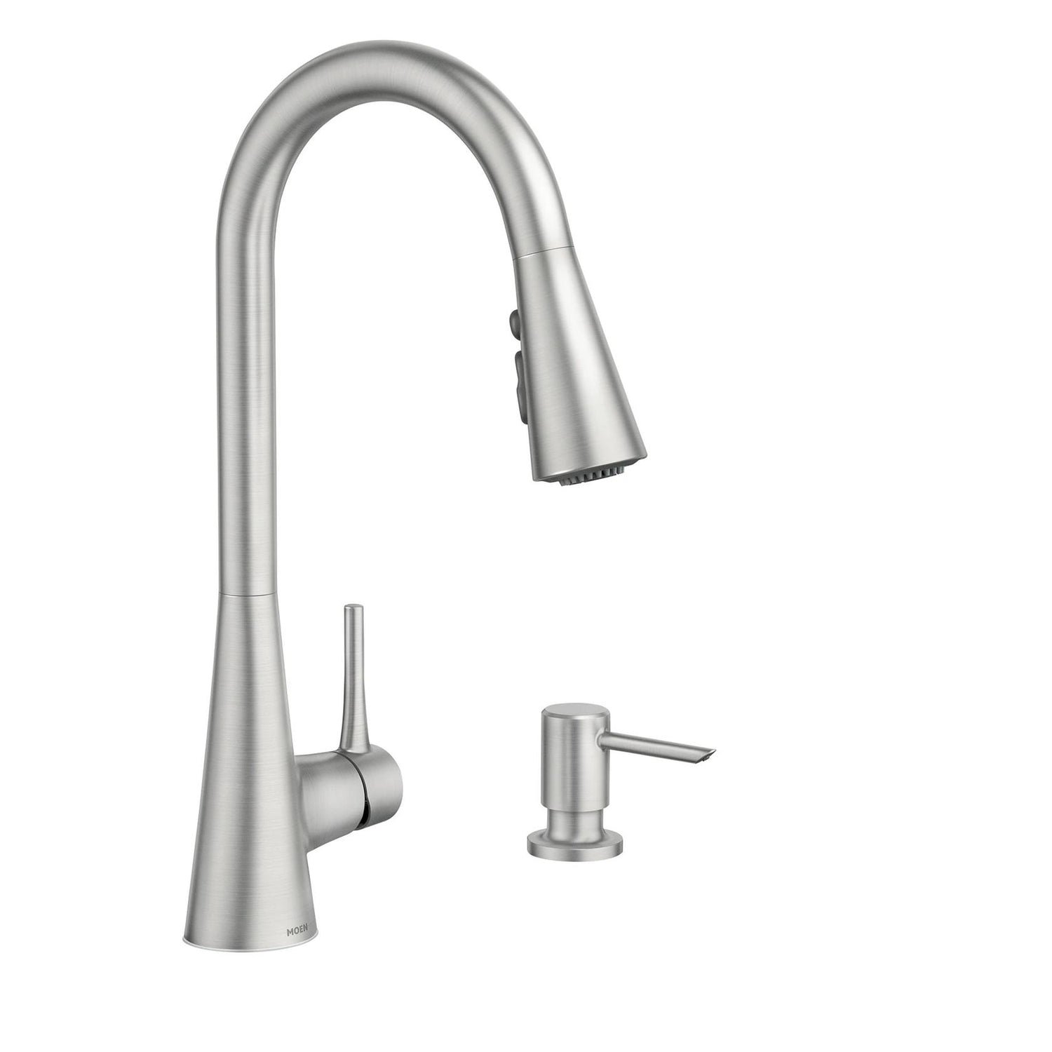 MOEN Sarai 87836SRS Single Handle Deck-Mount Pull-Down Kitchen Faucet with Sprayer in Spot Resist Stainless