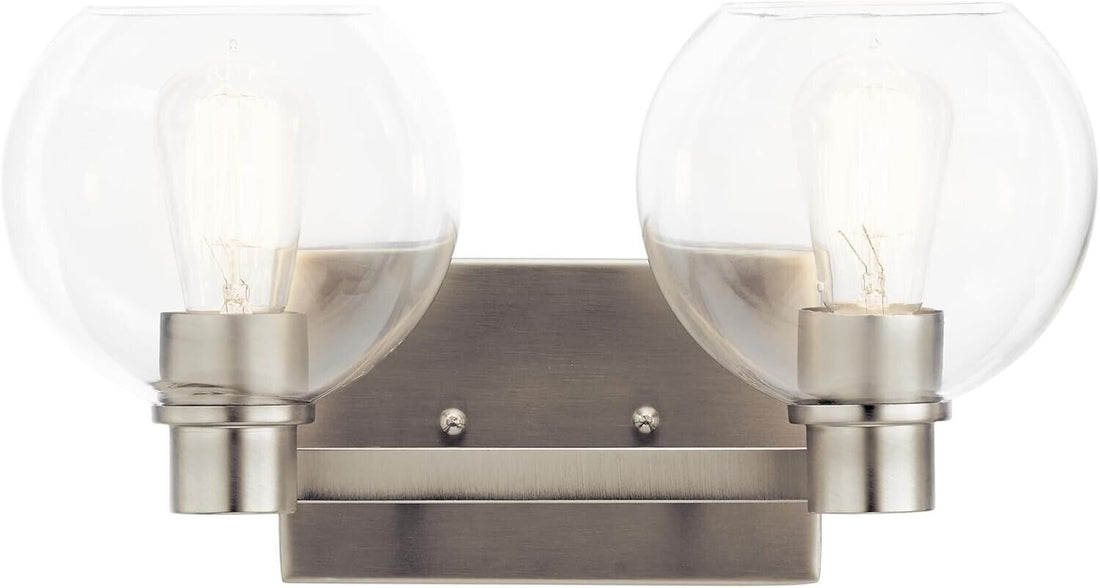 KICHLER Harmony 7.75 in. 2-Light Brushed Nickel Bathroom Vanity Light - Like New