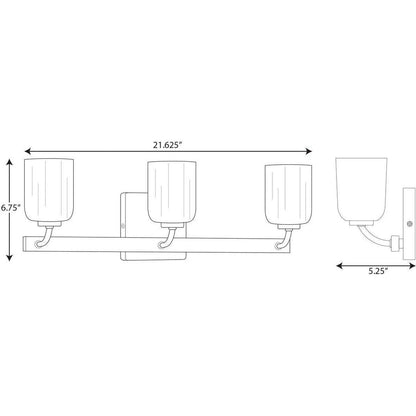 Progress Lighting P300282 Moore 3 Light 22"W Bathroom Vanity - Nickel