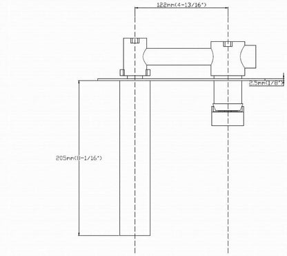 SUMERAIN Wall Mount Bathroom Faucets Chrome Solid Brass Rough in Valve Included - Like New