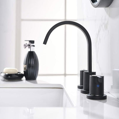 Phiestina 8 in. Waterfall Widespread Bathroom Faucet with Copper Drain and Valve - Like New