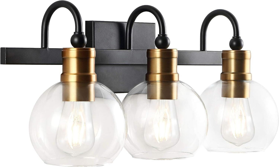 JONATHAN Y JYL3528A Marais 21.5" 3-Light Iron/Glass Rustic Vintage LED Vanity - Like New