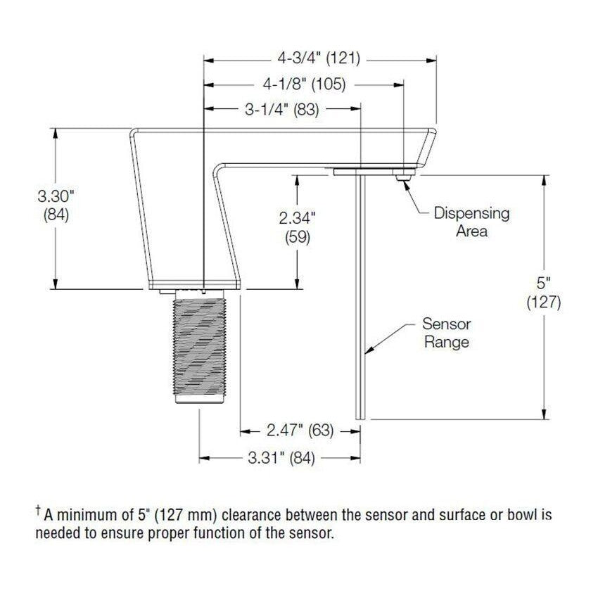 Bradley (6-3700) RFT-BB - Touchless Counter Mounted Sensor Soap Dispenser
