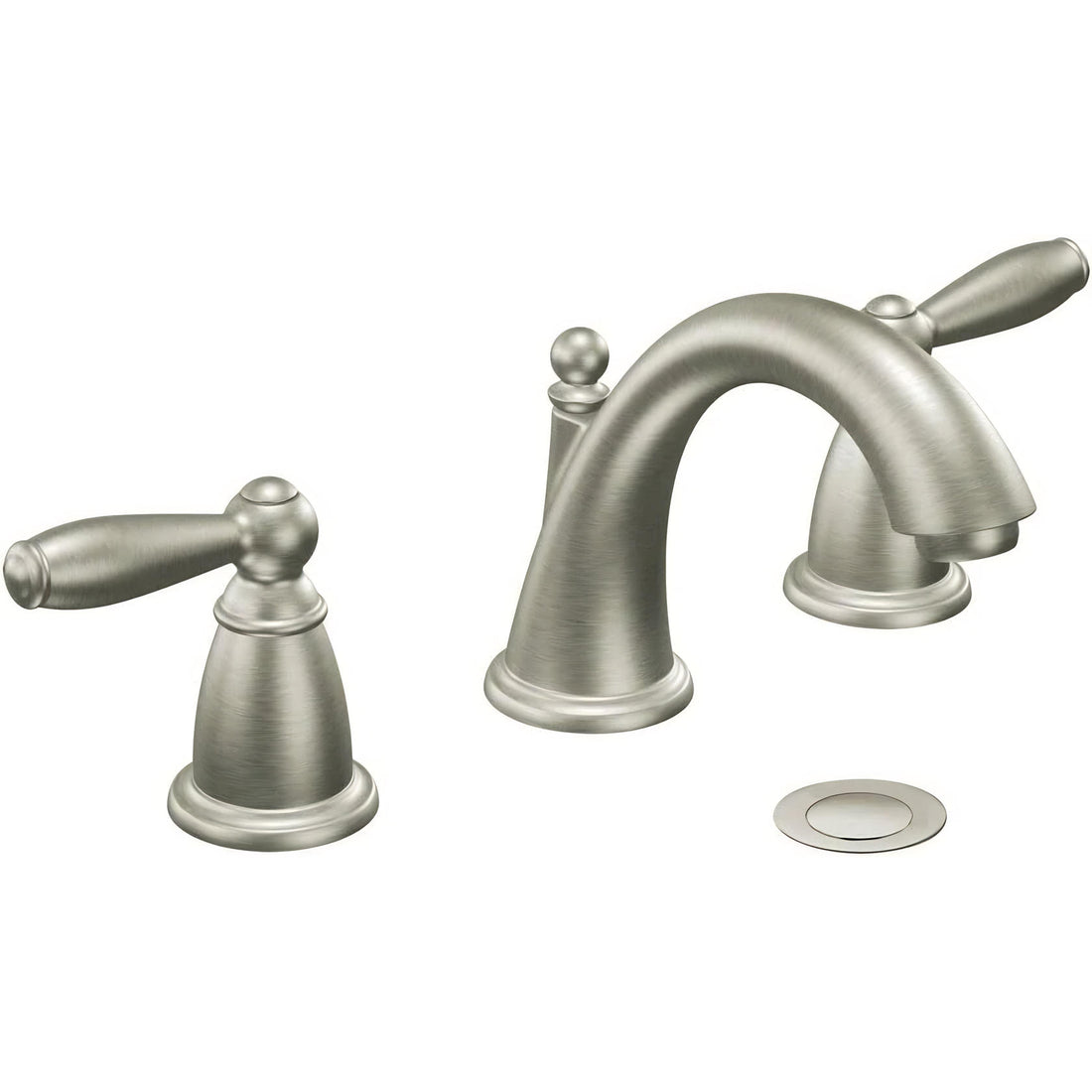 MOEN Brantford T6620BN Widespread 2-Handle High-Arc Bathroom Faucet Trim Kit in Brushed Nickel (Valve Not Included)