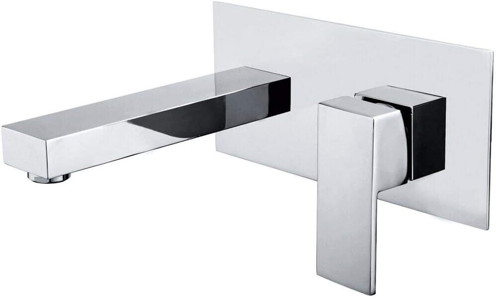 SUMERAIN Wall Mount Bathroom Faucets Chrome Solid Brass Rough in Valve Included - Like New