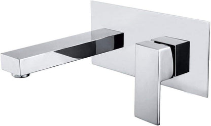 SUMERAIN Wall Mount Bathroom Faucets Chrome Solid Brass Rough in Valve Included - Like New