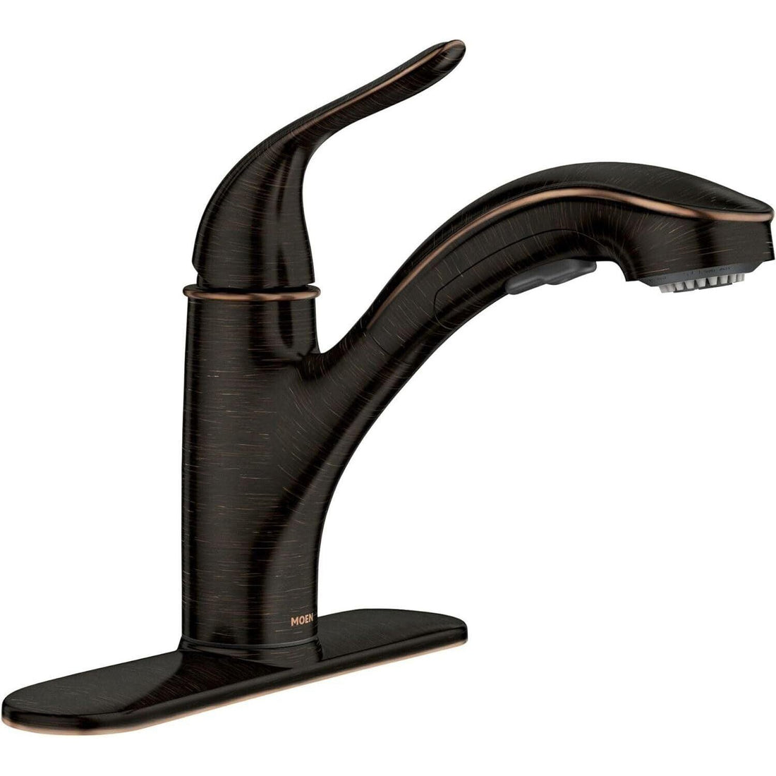 MOEN Brecklyn 87557BRB Single-Handle Pull-Out Sprayer Kitchen Faucet with Power Clean in Mediterranean Bronze