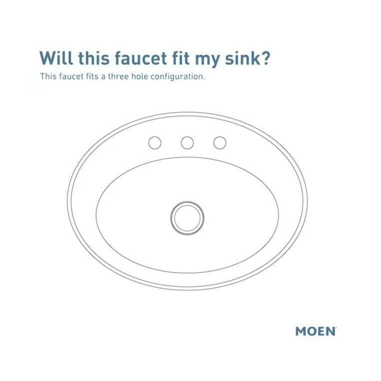 MOEN 64925 Double Handle Centerset Bathroom Faucet in Chrome