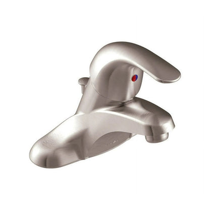 Moen Adler WSL84502SRN Centerset Single-Handle Low-Arc Bathroom Faucet in Spot Resist Brushed Nickel