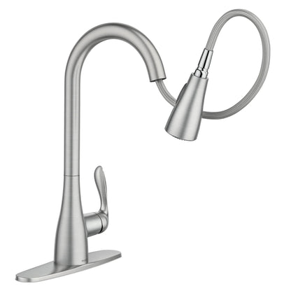 MOEN Georgene 87912SRS Single Handle Deck Mount Pull-Down Handle/Lever Kitchen Faucet in Spot Resist Stainless